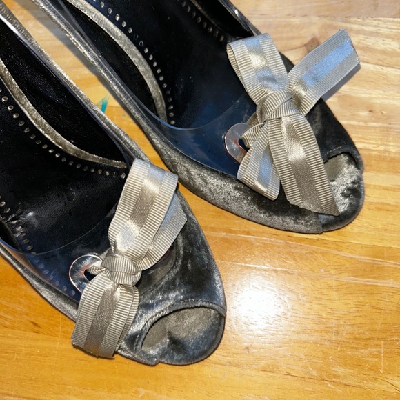 Stella McCartney velvet peep-toe heels 8.5/9.0 - Picture 8 of 14